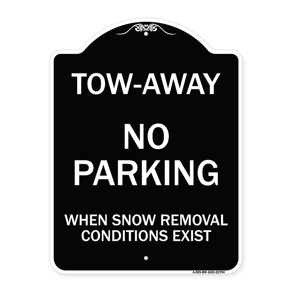 Tow-Away No Parking When Snow Removal Conditions Exist