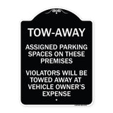 Tow Zone Assigned Parking Spaces on These Premises Violators Will Be Towed Away at Vehicle Owner's Expense