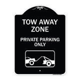 Tow Away Zone - Private Parking Only (With Car Towing Symbol)