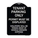 Tenant Parking Only Display Permit Violators Towed at Owner Expense