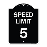 Speed Regulation Sign Speed Limit 5 Mph