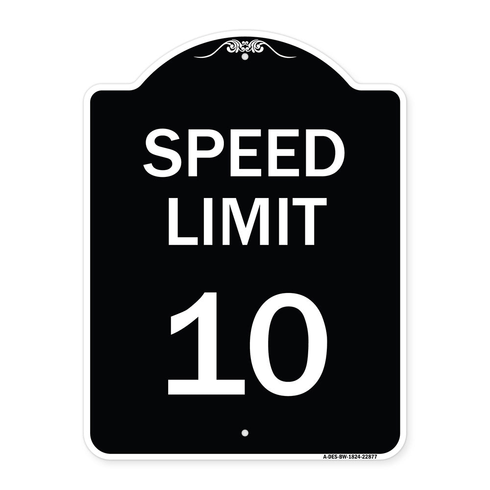 Speed Reduction Sign Speed Limit 10 Mph