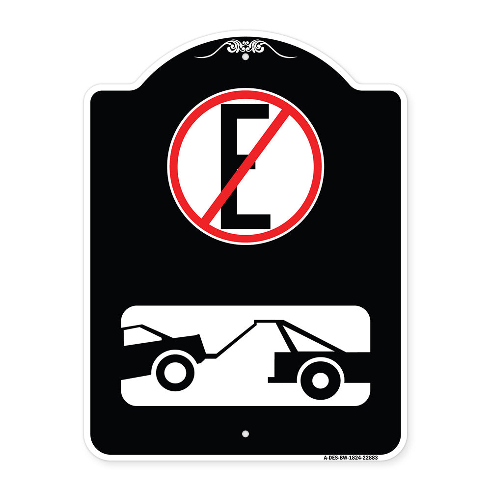 Spanish Parking Control Sign No Estacionar (No Parking) (With Symbol)
