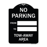 No Parking From - to with Blank Space