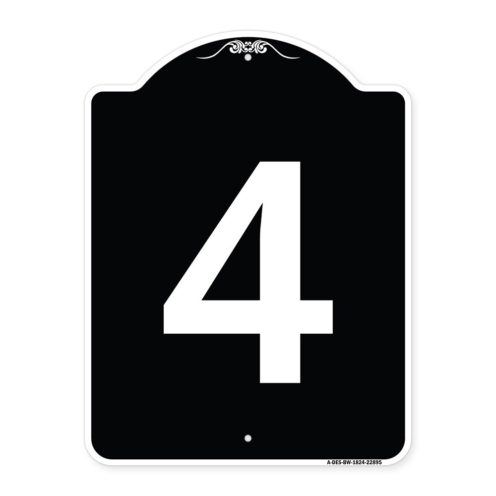 Sign with Number 4