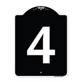 Sign with Number 4