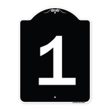 Sign with Number 1