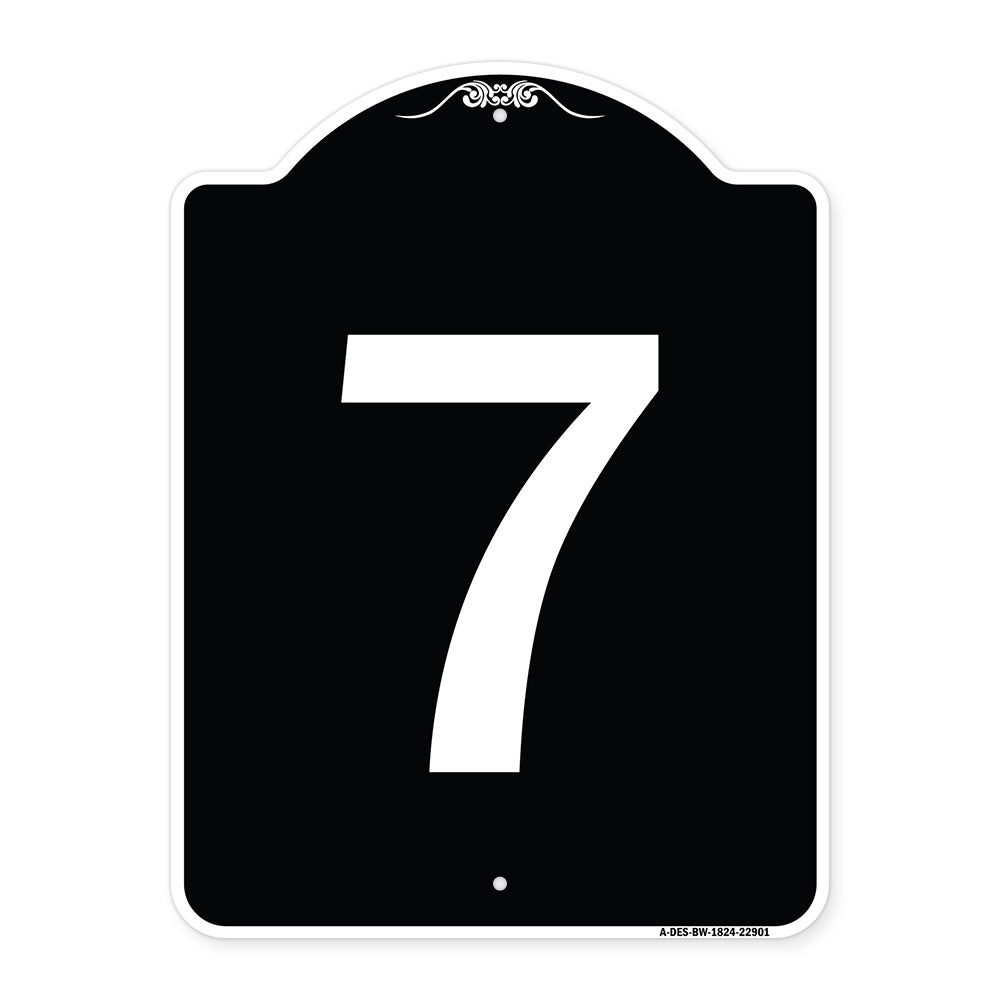 Sign with Number '7