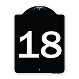 Sign with Number '18