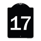 Sign with Number '17