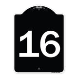 Sign with Number '16