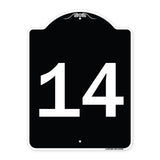 Sign with Number '14
