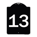 Sign with Number '13