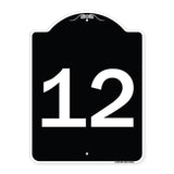 Sign with Number '12