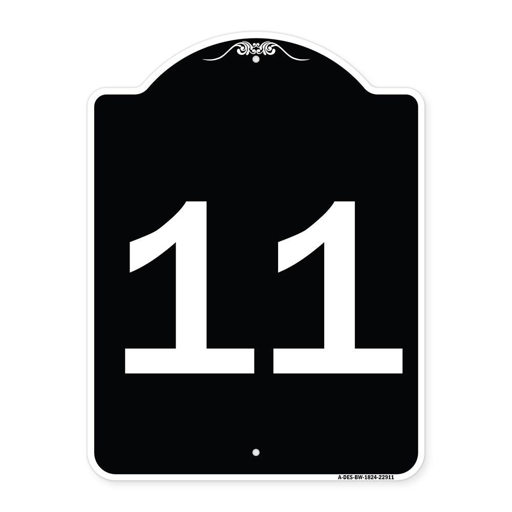 Sign with Number '11