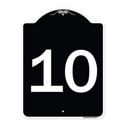 Sign with Number '10