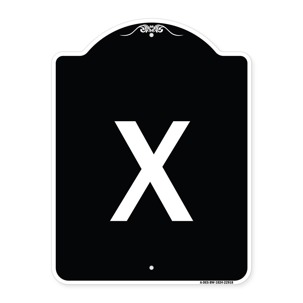 Sign with Letter X