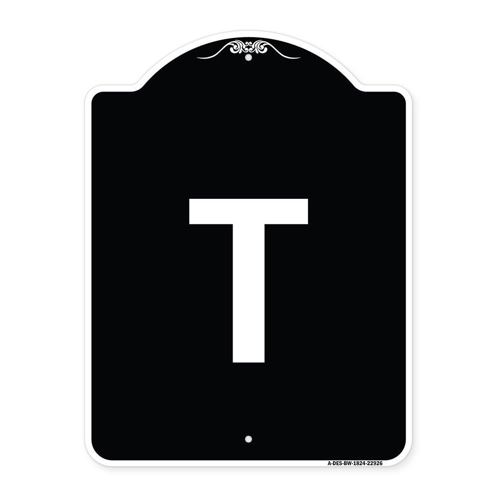 Sign with Letter T
