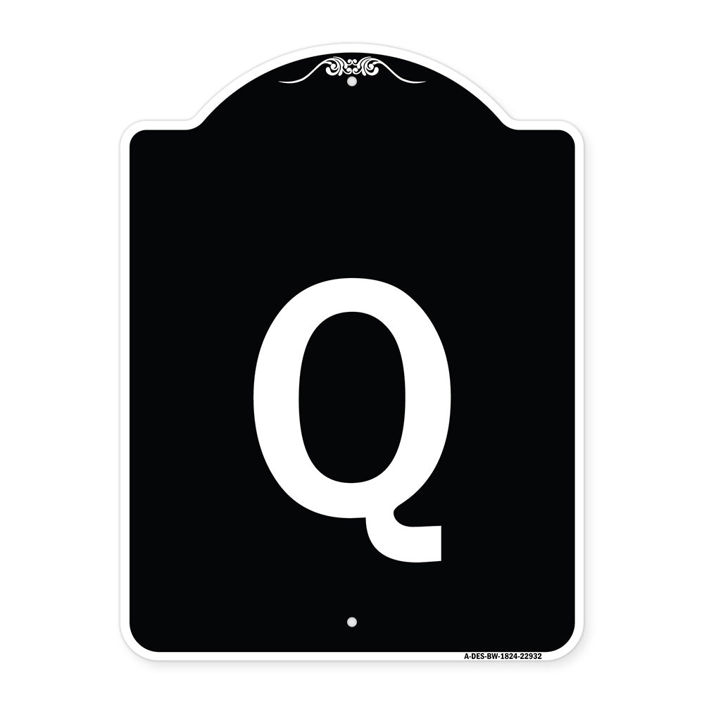 Sign with Letter Q
