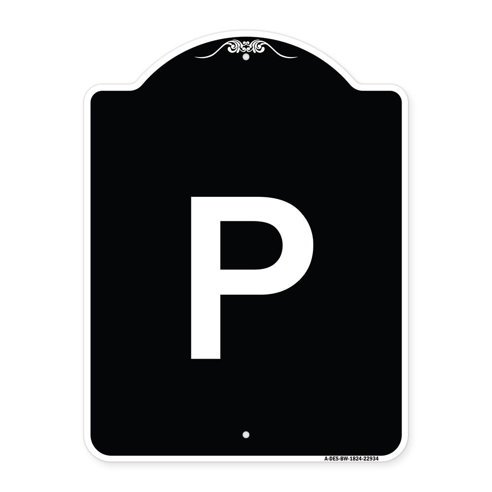 Sign with Letter P