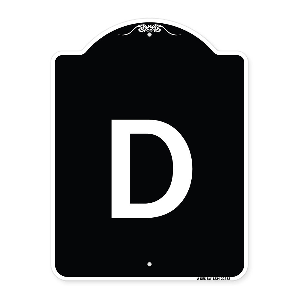 Sign with Letter D