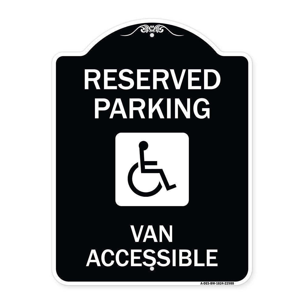 Reserved Parking Van Accessible with Symbol