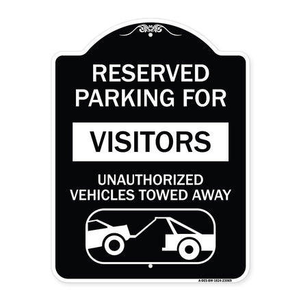 Reserved Parking for Visitors Unauthorized Vehicles Towed Away (With Tow Away Graphic)