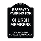 Reserved Parking for Church Members Unauthorized Vehicles Towed Away