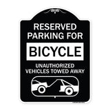 Reserved Parking for Bicycle Unauthorized Vehicles Towed Away (With Tow Away Graphic)
