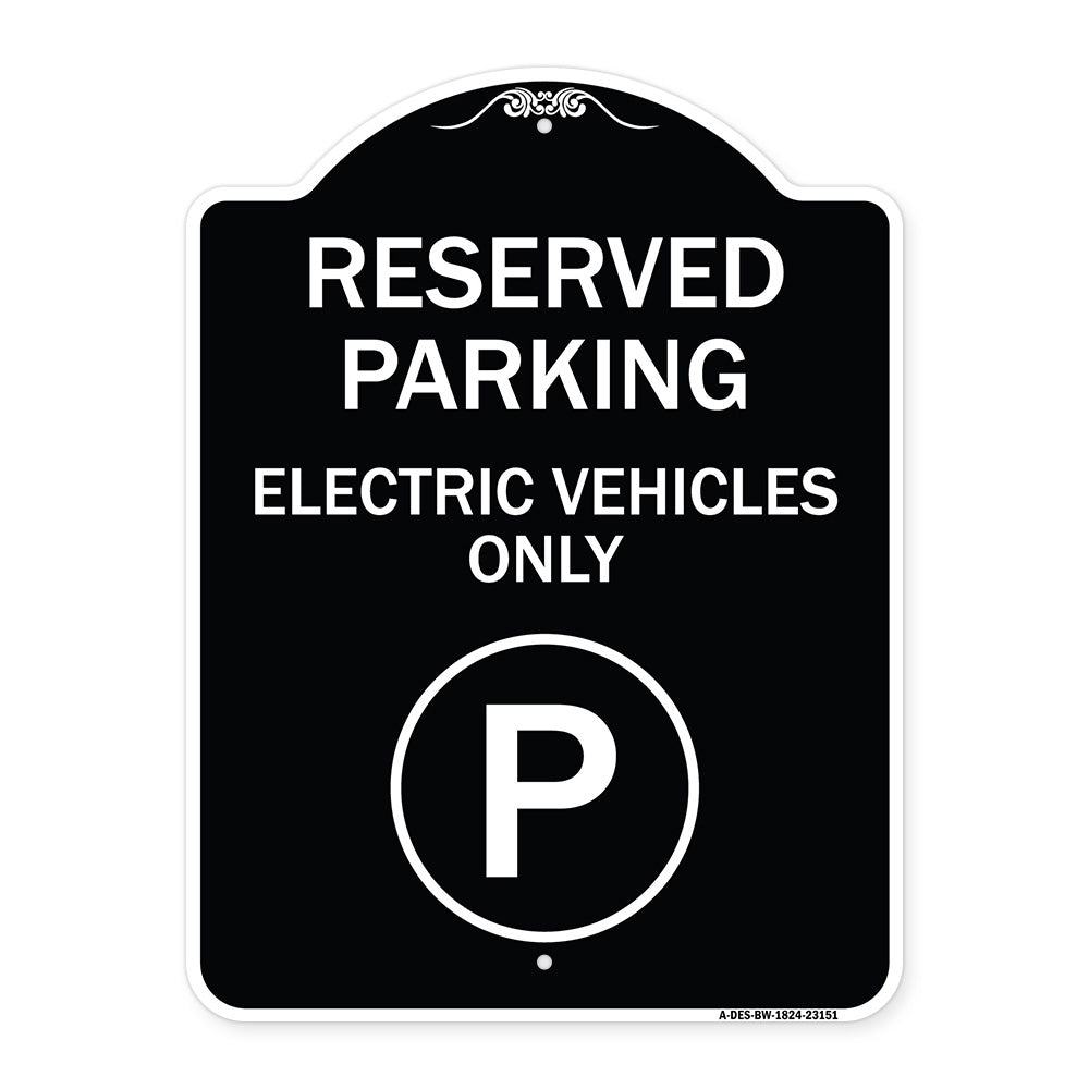 Reserved Parking - Electric Vehicles Only (With Parking Symbol)