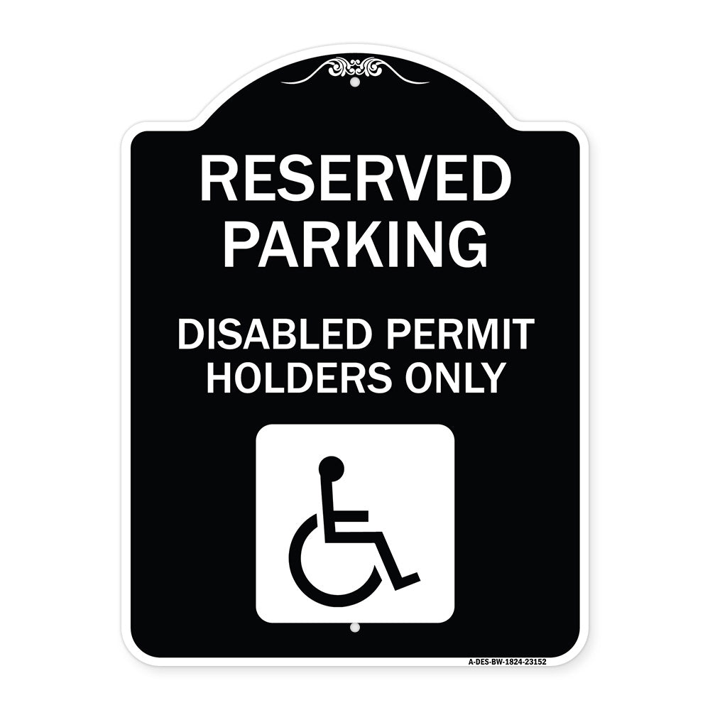 Reserved Parking - Disabled Permit Holders Only (With Updated Access Symbol)