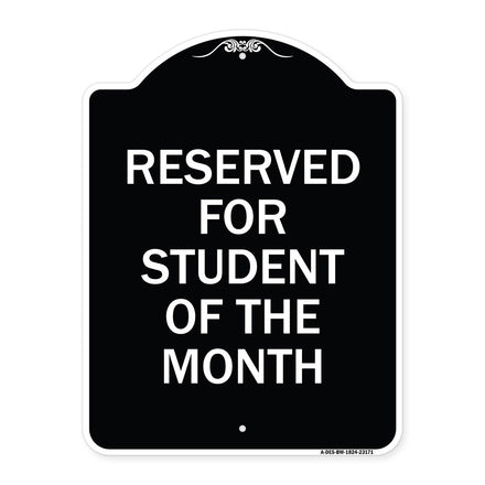 Reserved for Student of the Month