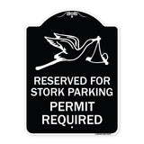 Reserved for Stork Parking Permit Required (With Graphic