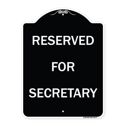 Reserved for Secretary