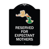 Reserved for Expectant Mothers (With Stork & Baby Graphic)