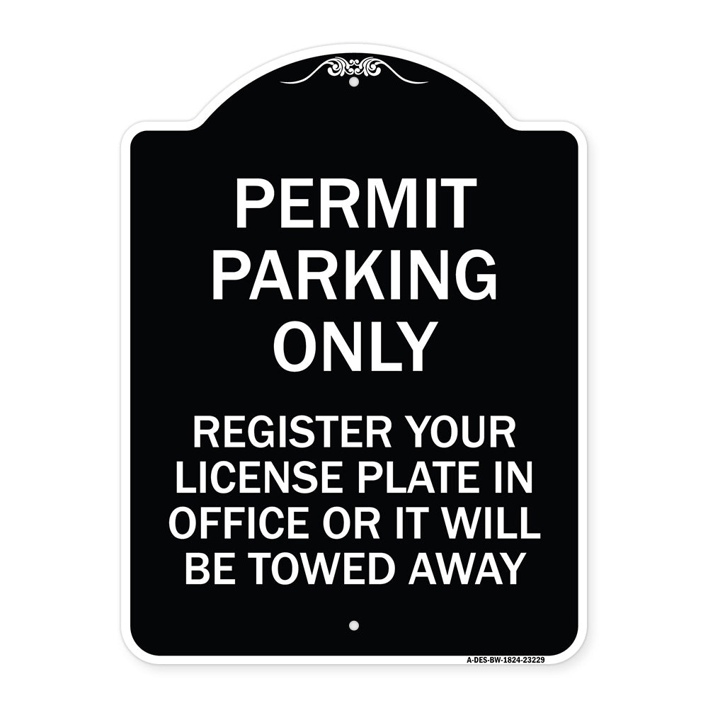Register Your License Plate in Office or It Will Be Towed Away