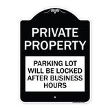 Private Property Parking Lot Will Be Locked After Business Hours