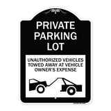 Private Parking Lot Unauthorized Vehicles Towed at Owner Expense