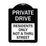 Private Drive Sign Private Drive - Residents Only Not A Thru Street