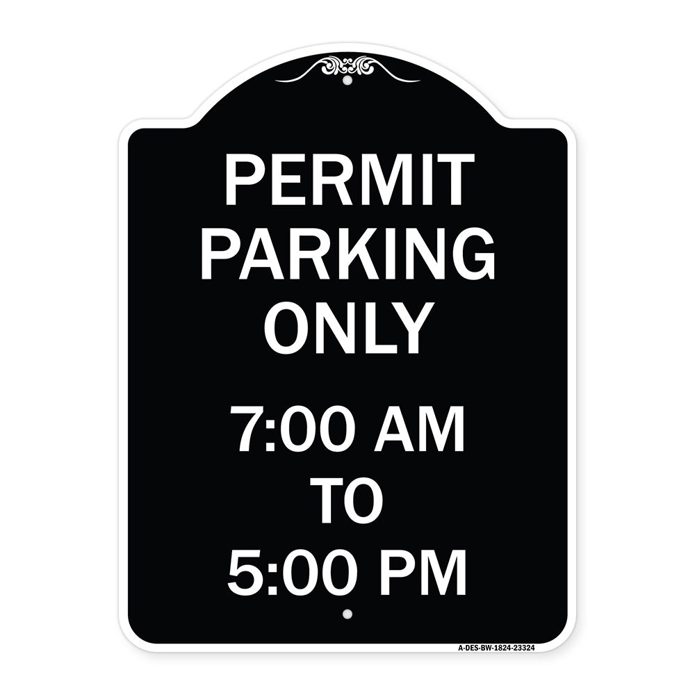 Permit Parking Only 7-00 Am to 5-00 Pm