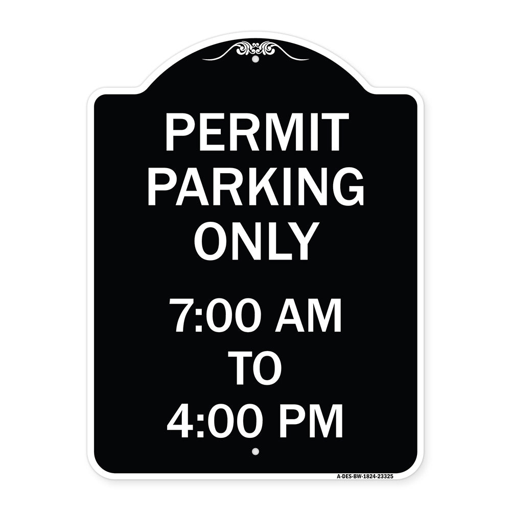 Permit Parking Only 7-00 Am to 4-00 Pm
