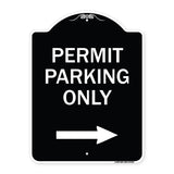 Permit Parking Only (With Right Arrow)