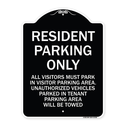 Parking Sign Resident Parking Only