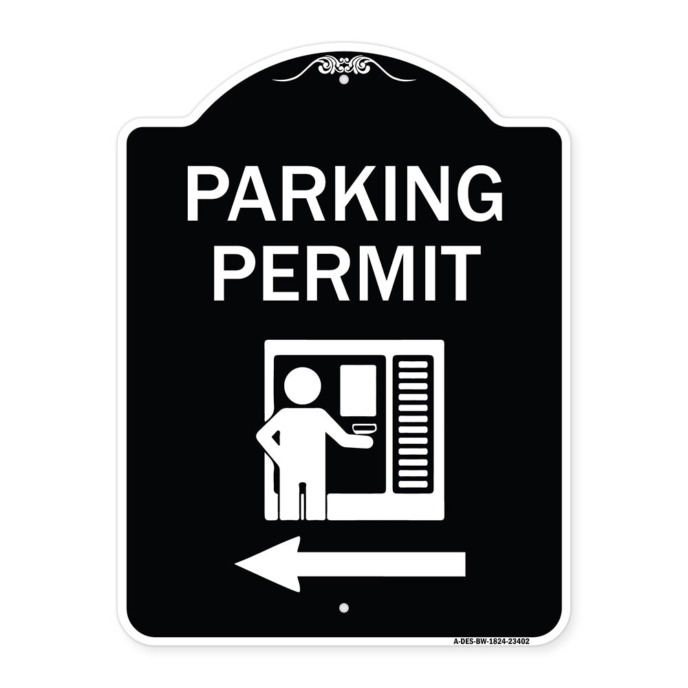 Parking Permit (With Left Arrow Symbol)