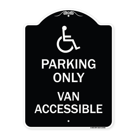 Parking Only Van Accessible (With Graphic)