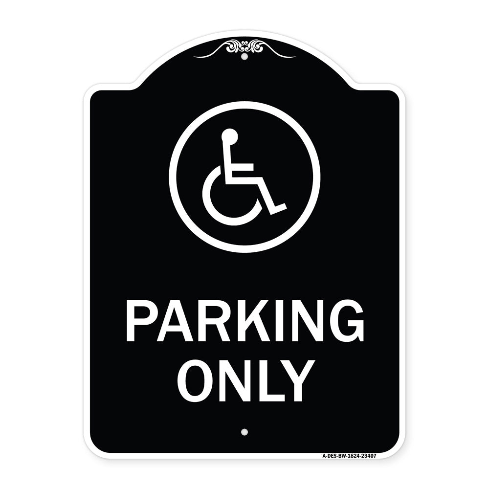 Parking Only (With New Access Symbol)