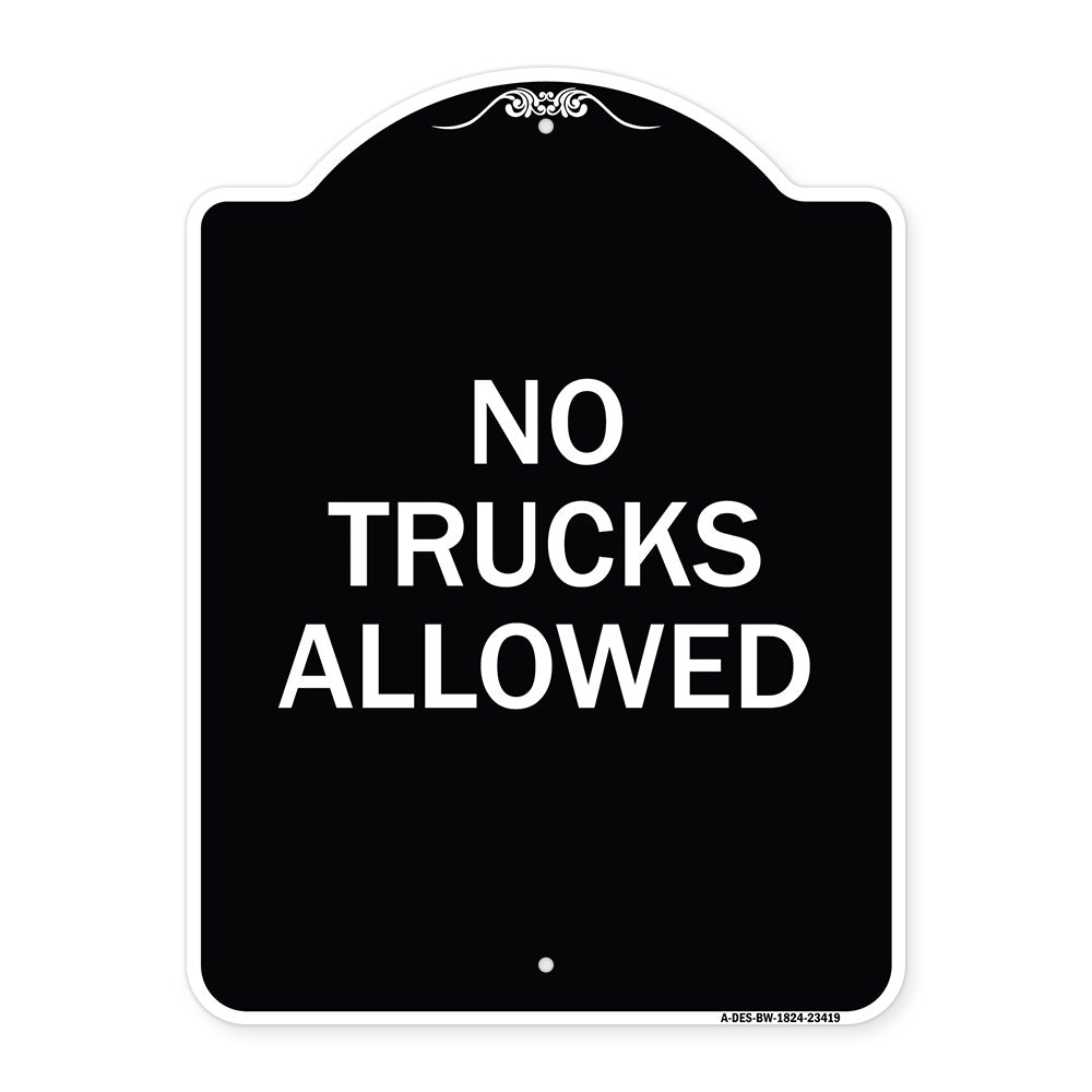 Parking Lot Sign No Trucks Allowed
