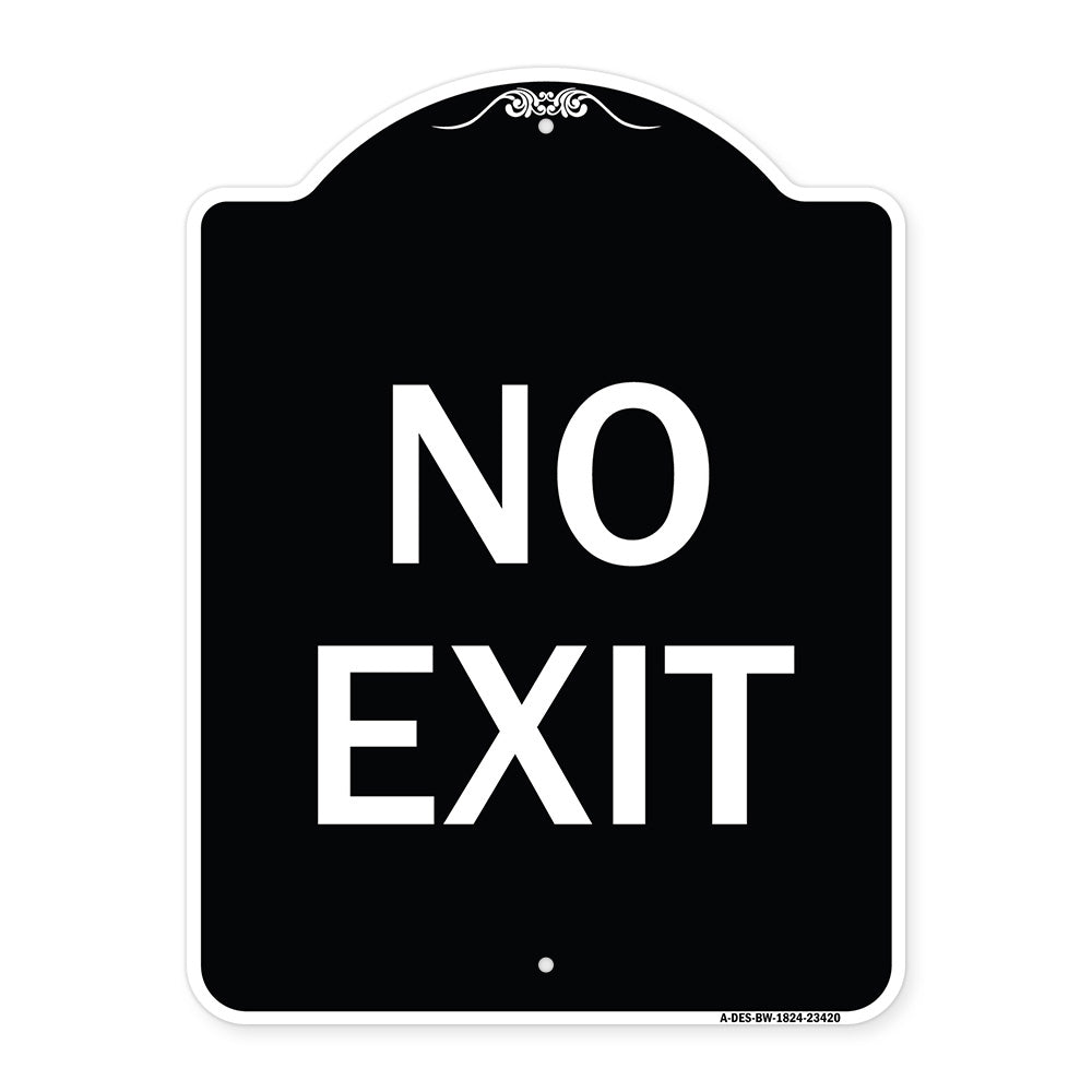 Parking Lot Sign No Exit