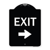 Parking Lot Sign Exit Sign (Right Arrow)