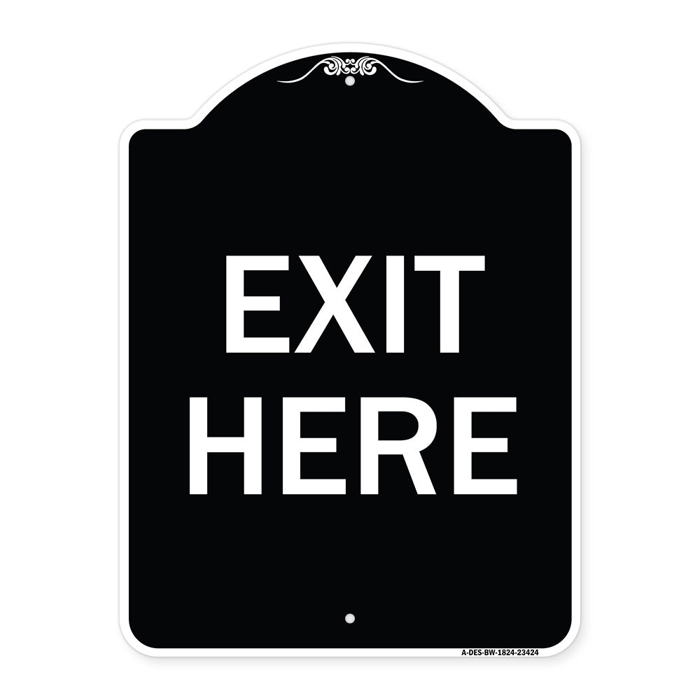 Parking Lot Sign Exit Here